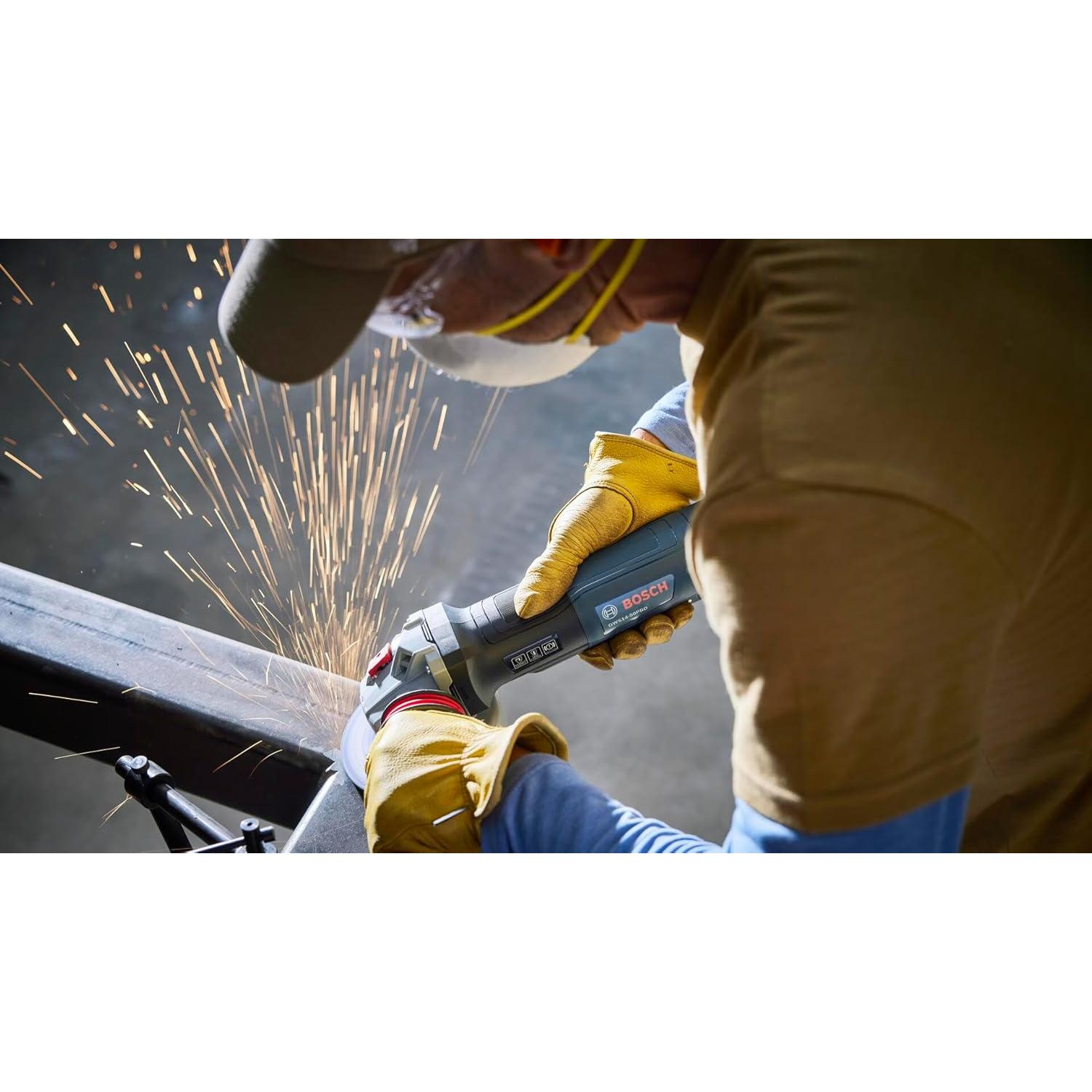 Amoladora Angular BOSCH GWS14-50PBD 5" con Freno y Mango Antivibración