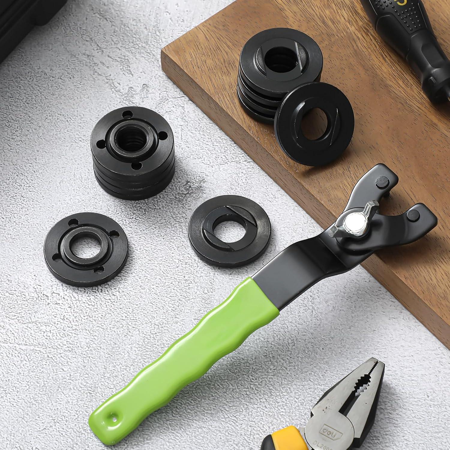 Kit de Llave y Tuercas de Amoladora Hicarer 37 Pcs Verde