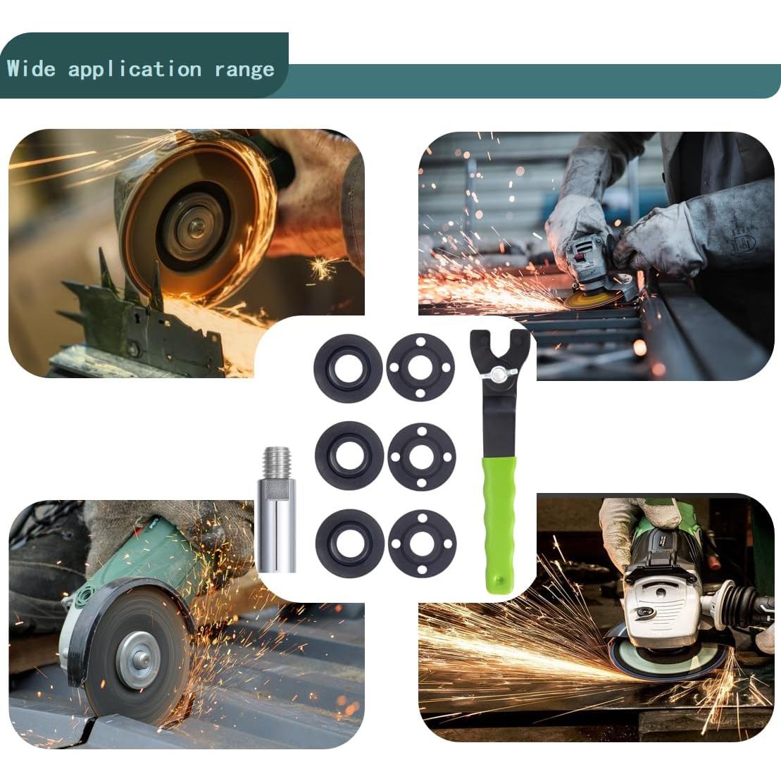 Juego de Tuercas y Llave Ajustable para Amoladora Relioky