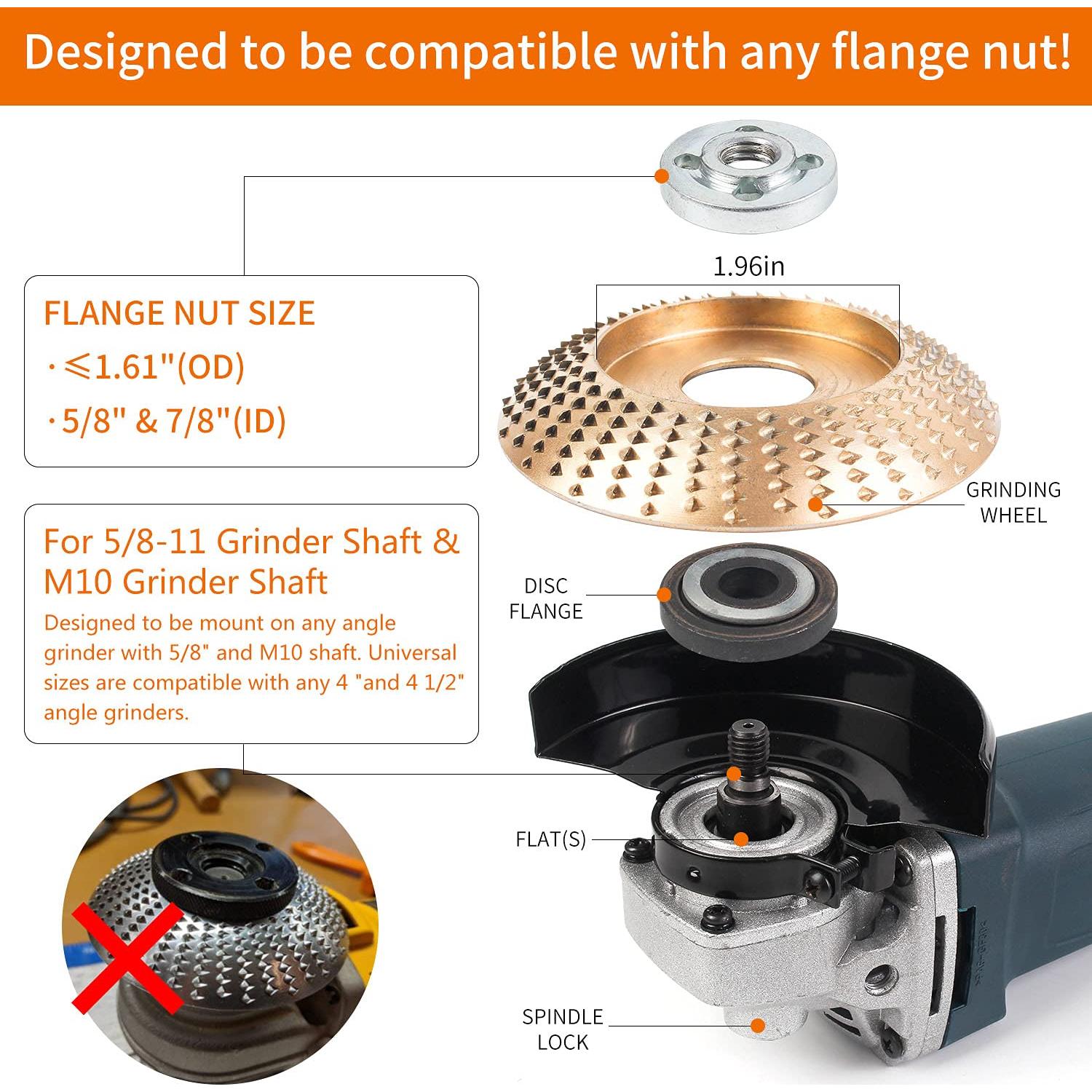 Juego de Ruedas de Molido Pomsare 4 Piezas para Amoladora