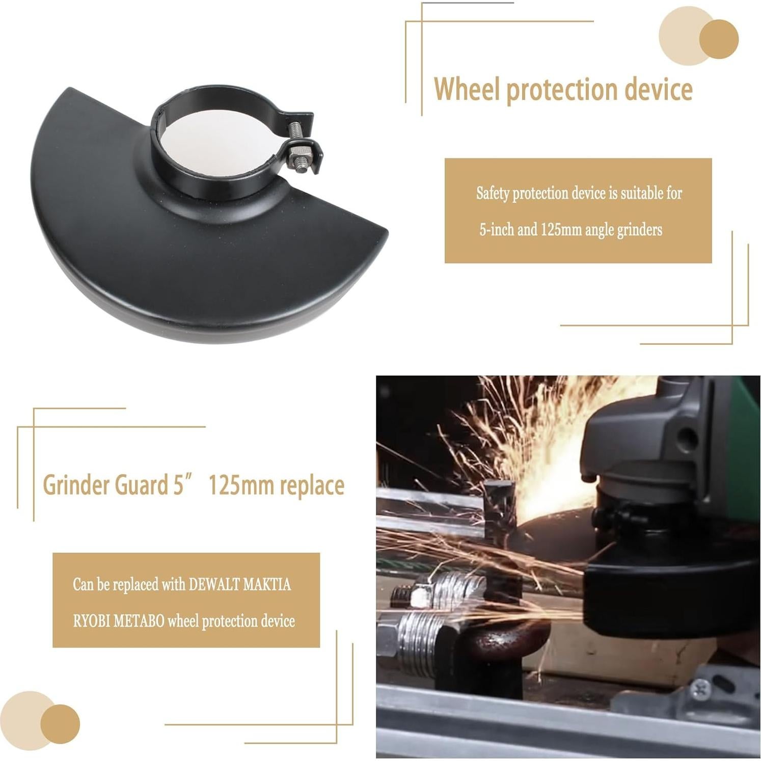 Protector de Grinder 5" Rawolp para Amoladoras DEWALT BOSCH MAKITA