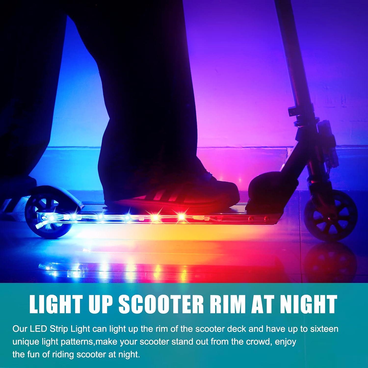 Luces LED para Scooter Waybelive, Control Remoto, 16 Colores