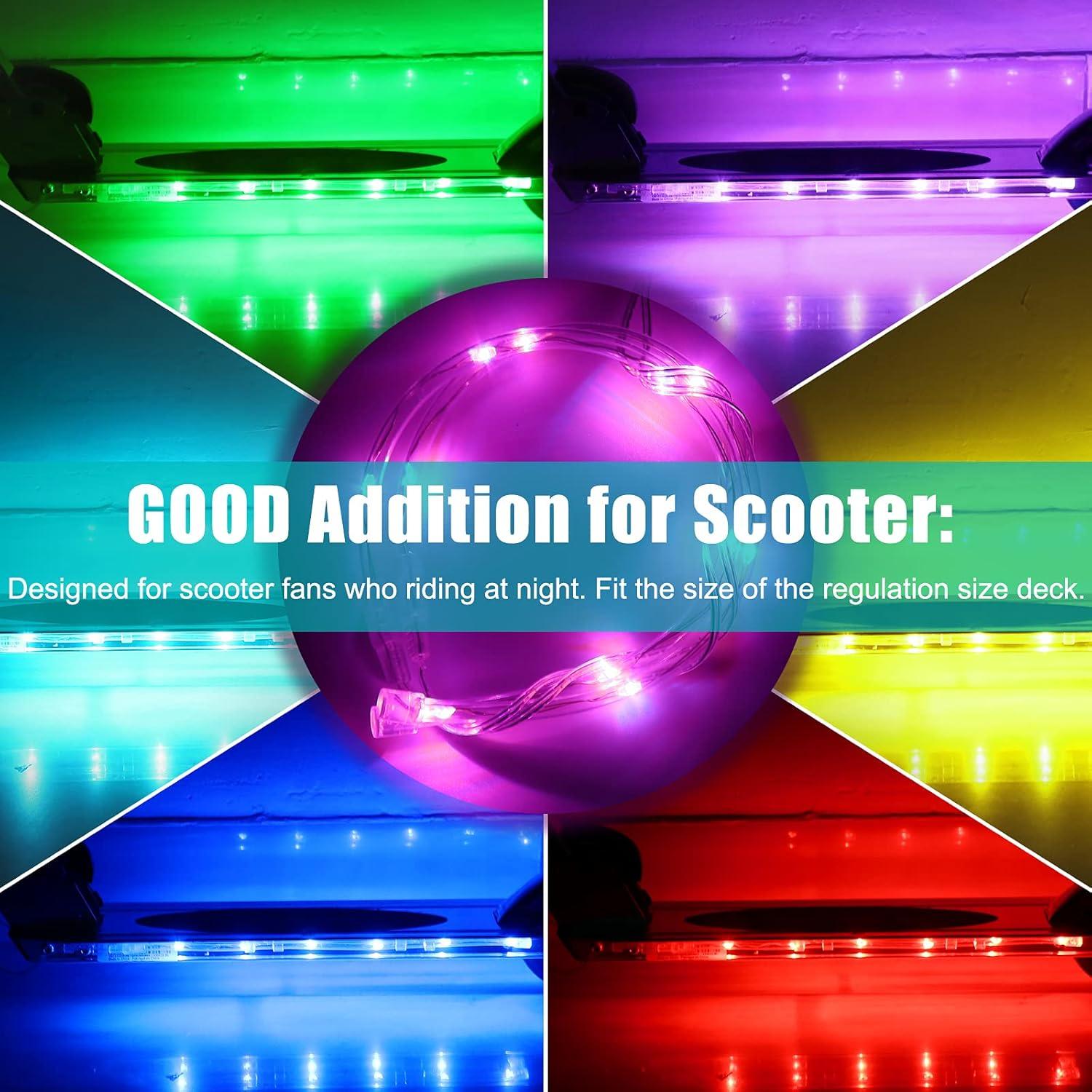 Luces LED para Scooter Waybelive, Control Remoto, 16 Colores