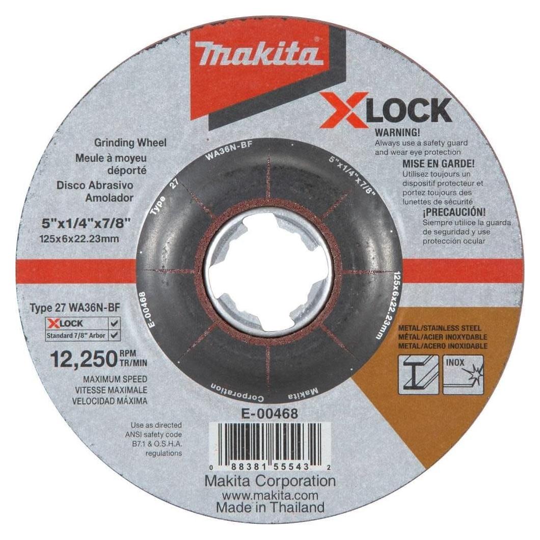 Disco Abrasivo Makita E-00468 X-Lock 125mm Grano 36 Metal