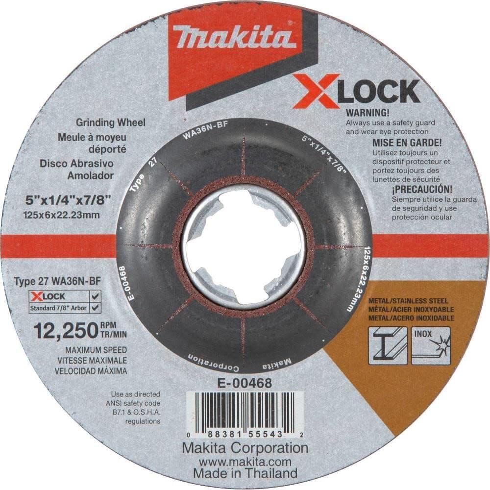 Disco Abrasivo Makita E-00468 X-Lock 125mm Grano 36 Metal