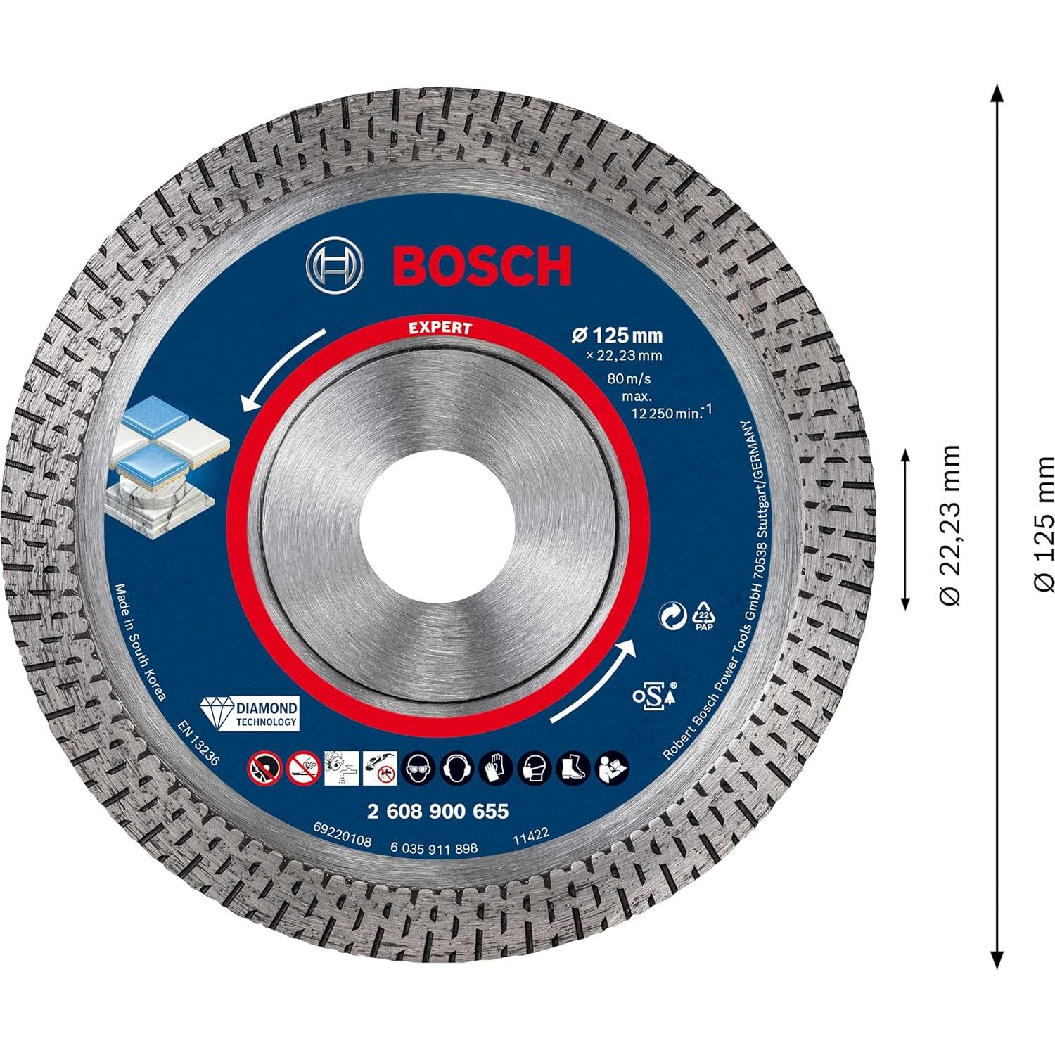 Disco de Corte Diamante Bosch Expert HardCeramic 125 mm