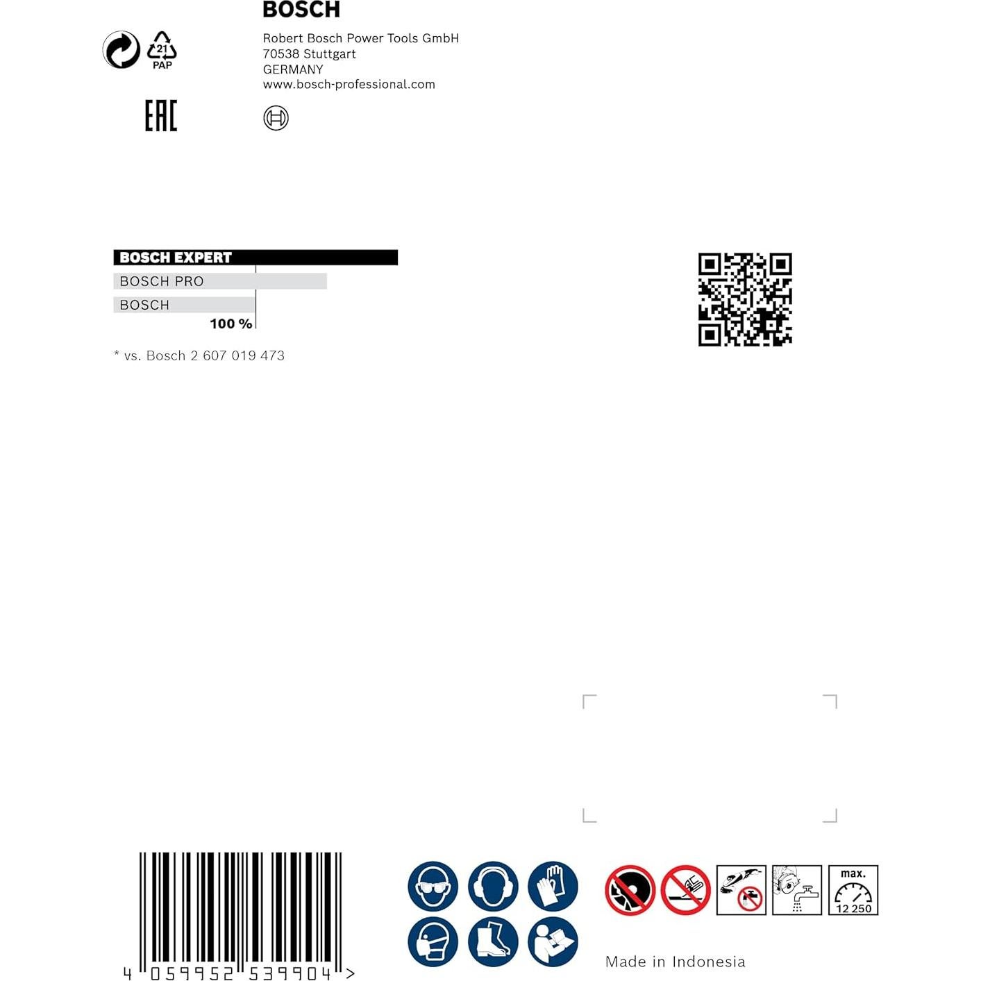 Disco de Corte Diamante Bosch Expert HardCeramic 125 mm