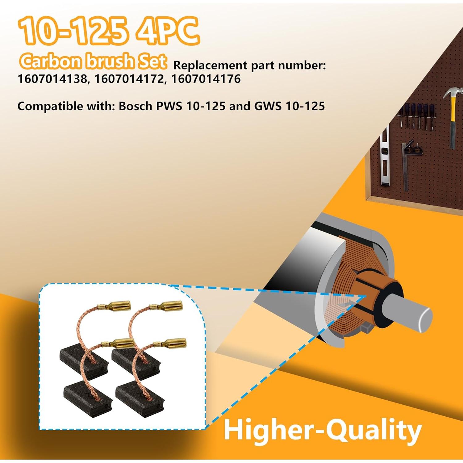 Cepillo de Carbón YIEHRNS 10-125 para Amoladora Bosch