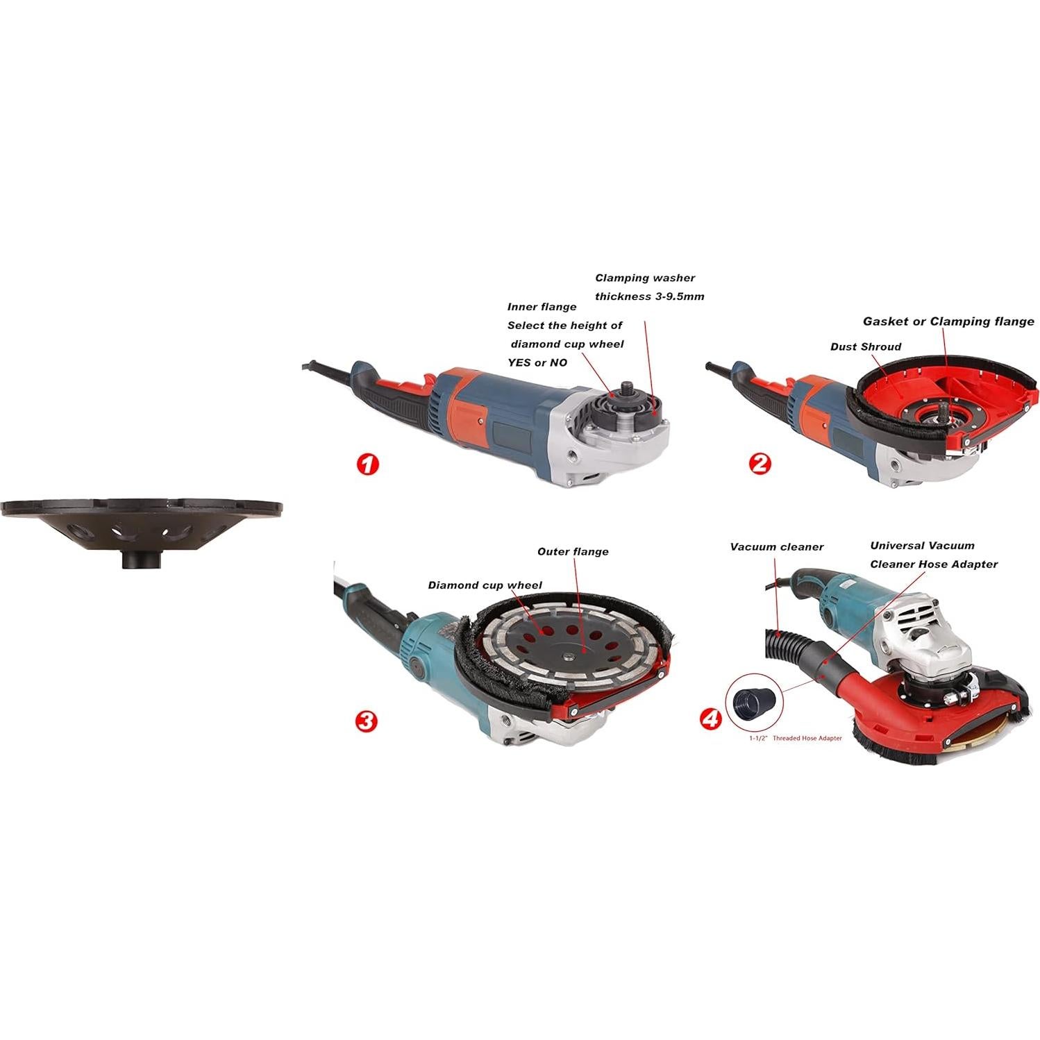 Cubierta de Polvo Aidelife 7" para Amoladoras con Accesorios