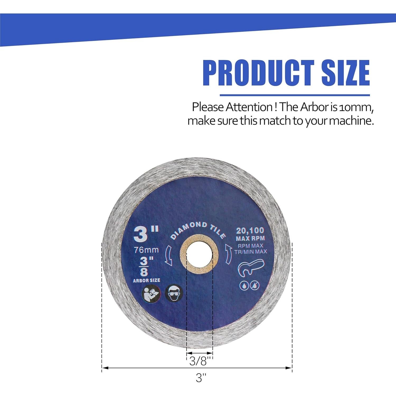 Hoja de Diamante AOQIVIS 7.6 cm para Amoladora Bosch - 2 Pzas