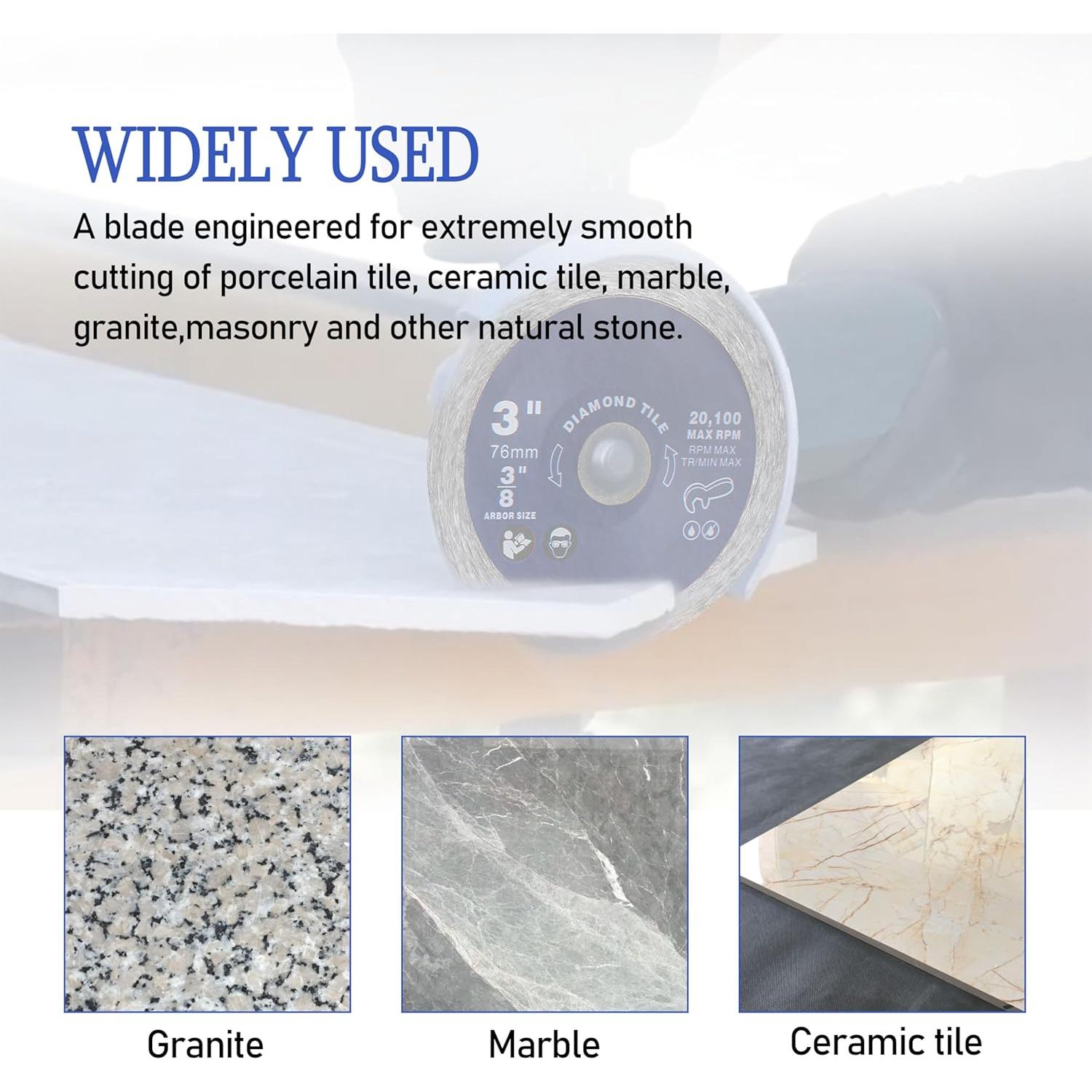 Hoja de Diamante AOQIVIS 7.6 cm para Amoladora Bosch - 2 Pzas