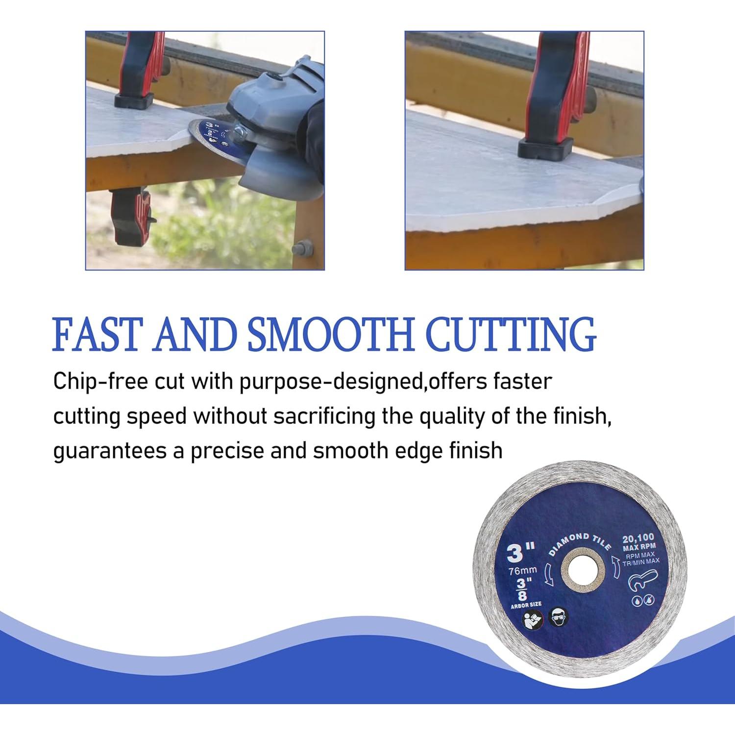 Hoja de Diamante AOQIVIS 7.6 cm para Amoladora Bosch - 2 Pzas