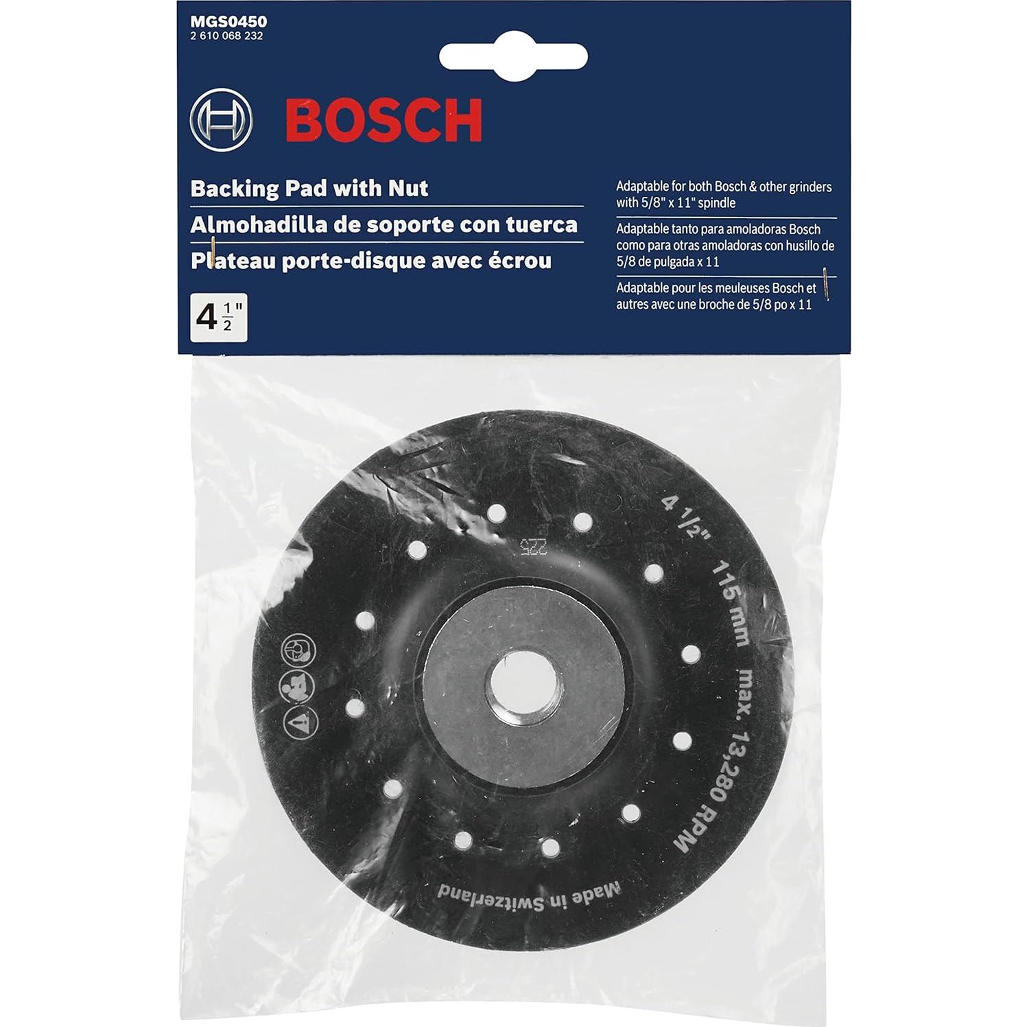 Almohadilla de Respaldo Bosch MGS0450 11 cm para Amoladoras