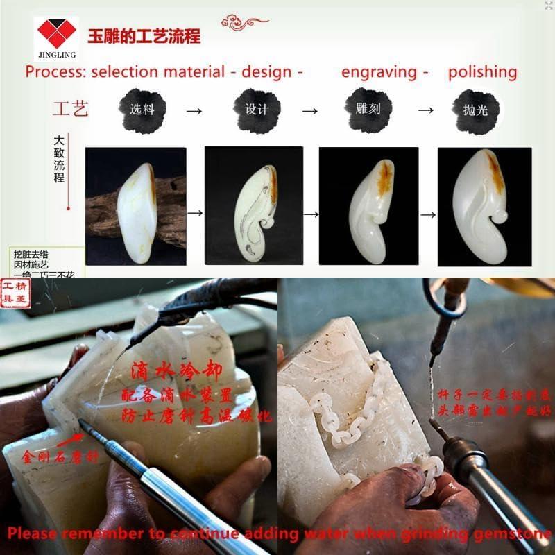 Broca Esférica Diamante 10mm JINGLING Grit 80 Pulido