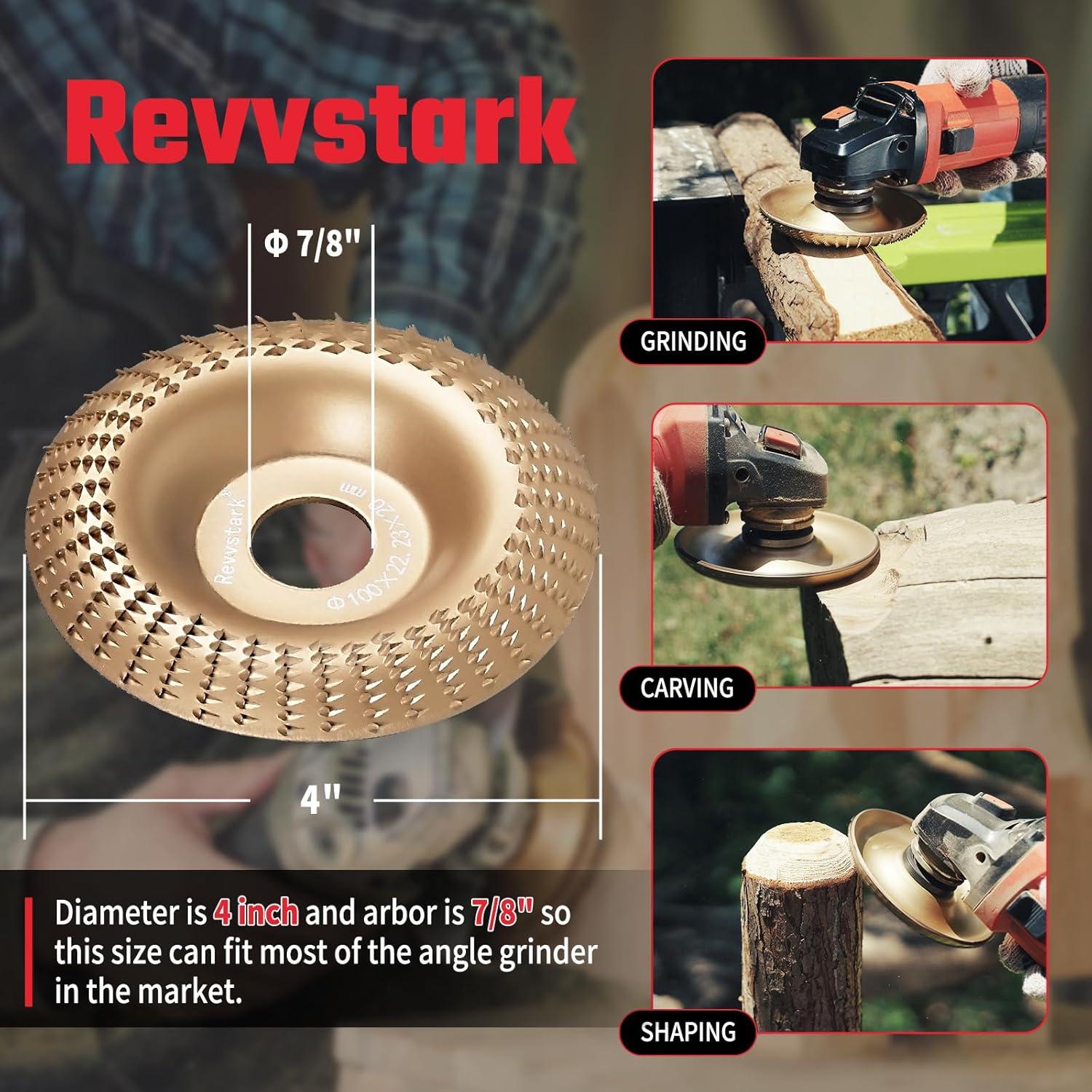 Paquete de 3 discos de tallado Revvstark 10 cm para amoladora