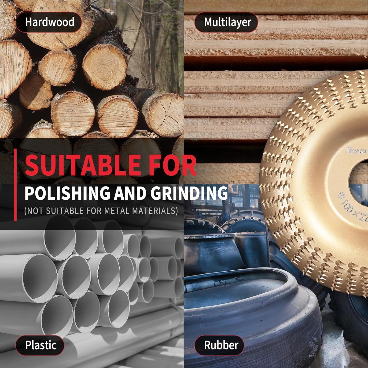 Paquete de 3 discos de tallado Revvstark 10 cm para amoladora