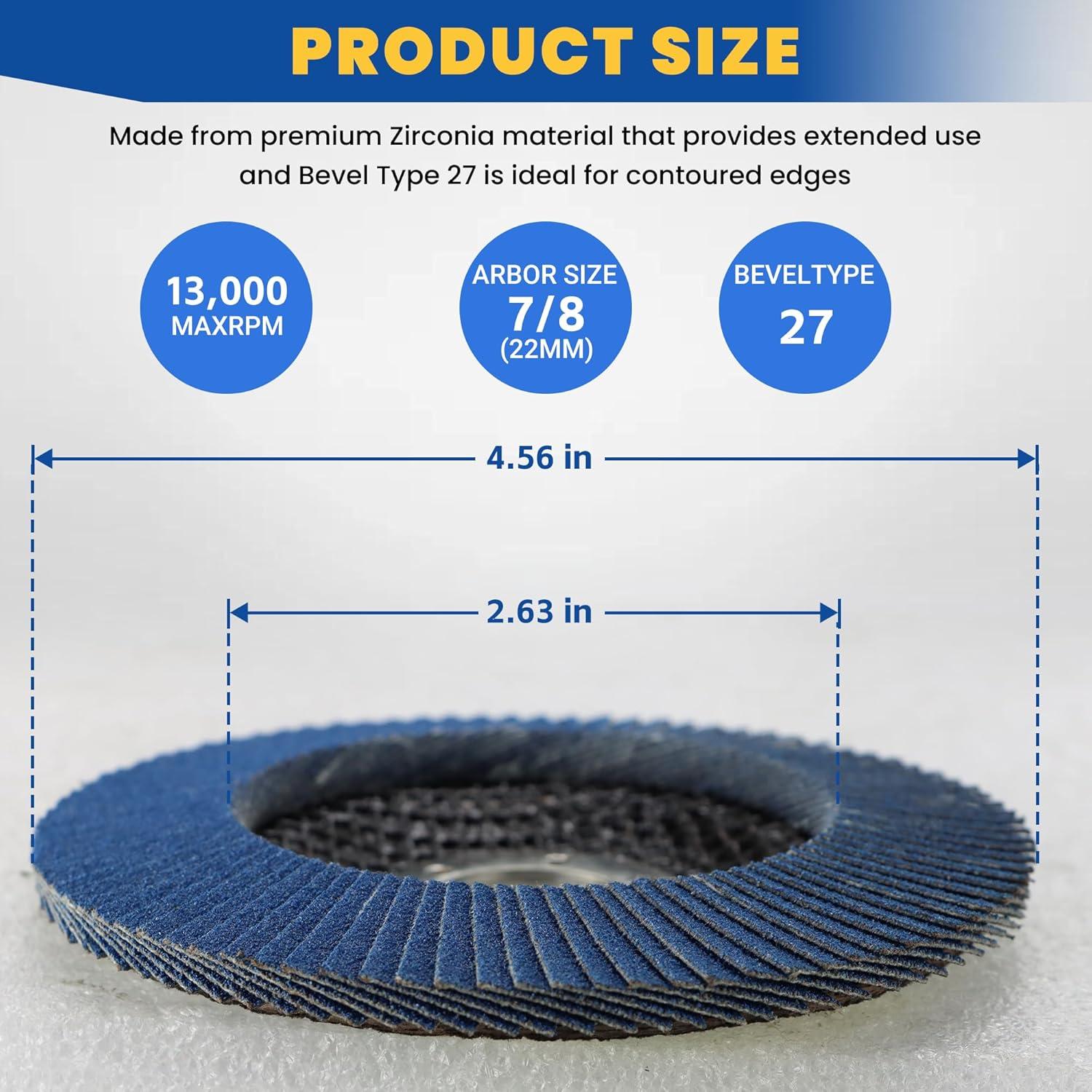 Disco de Aleta ROMON 115 mm 60 Granos para Amoladora Angular