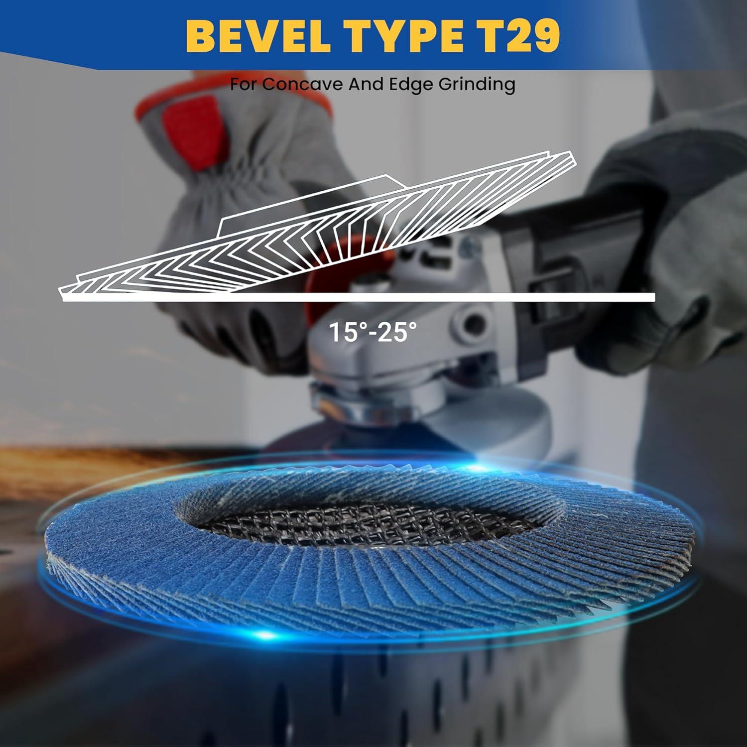 Disco de Aleta ROMON 115 mm 60 Granos para Amoladora Angular