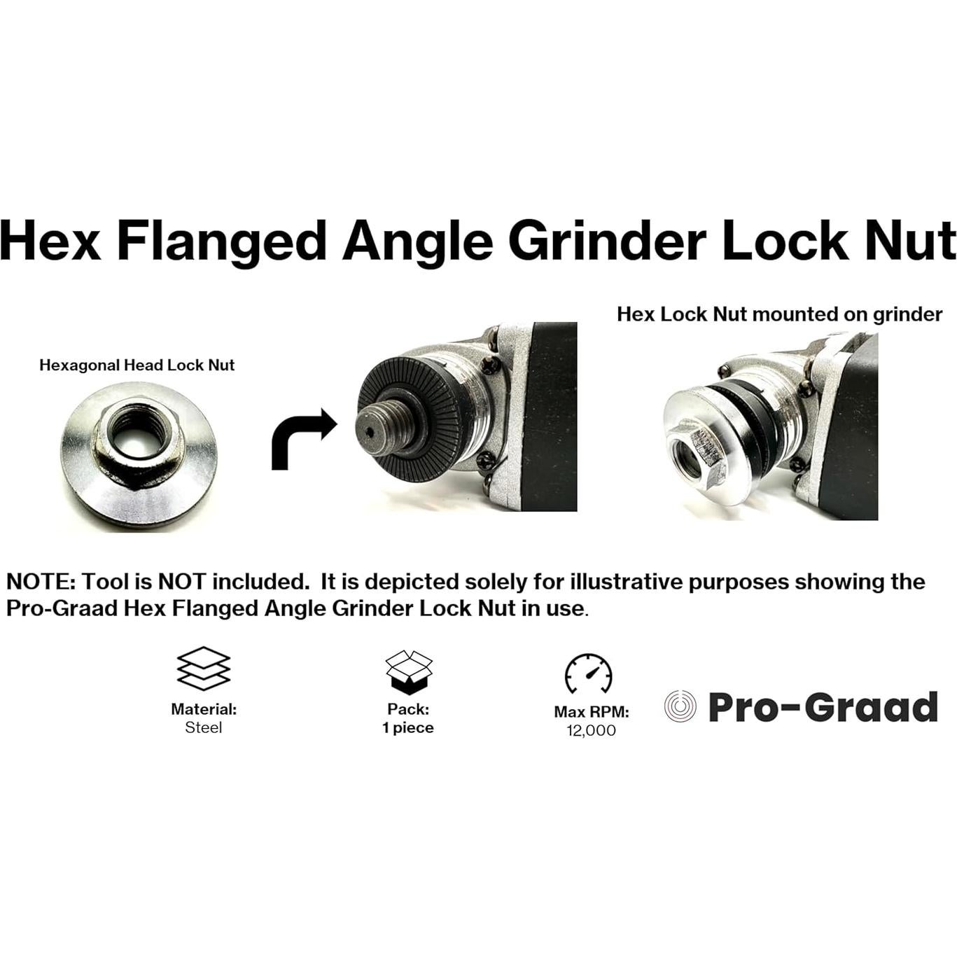 Tuerca de Brida Pro-Graad 5/8-11 para Amoladora Angular