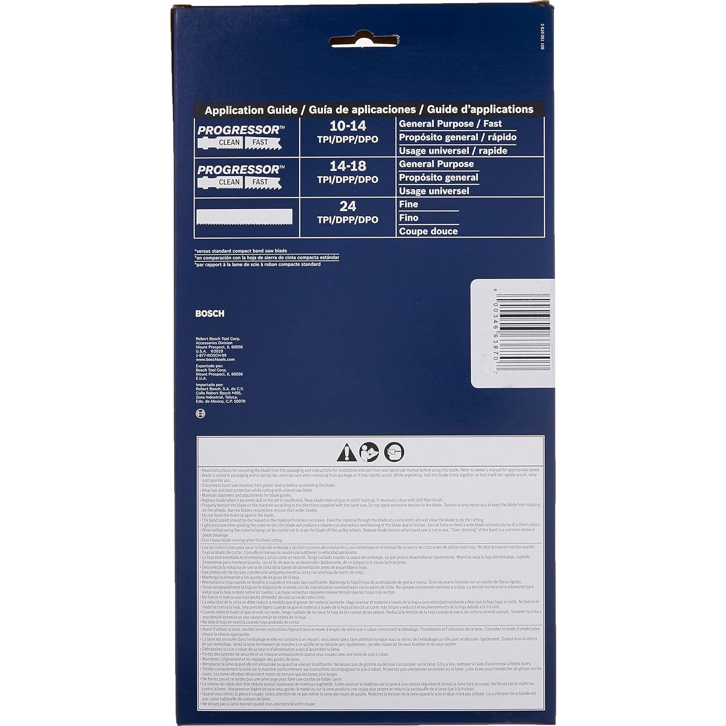 Cuchillas de Sierra de Banda BOSCH CBS1418 73,66 cm 3 Piezas