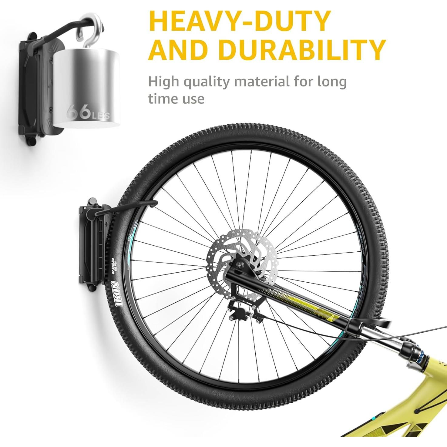 Soporte de Pared para Bicicleta monTEK Giratorio 4 Piezas