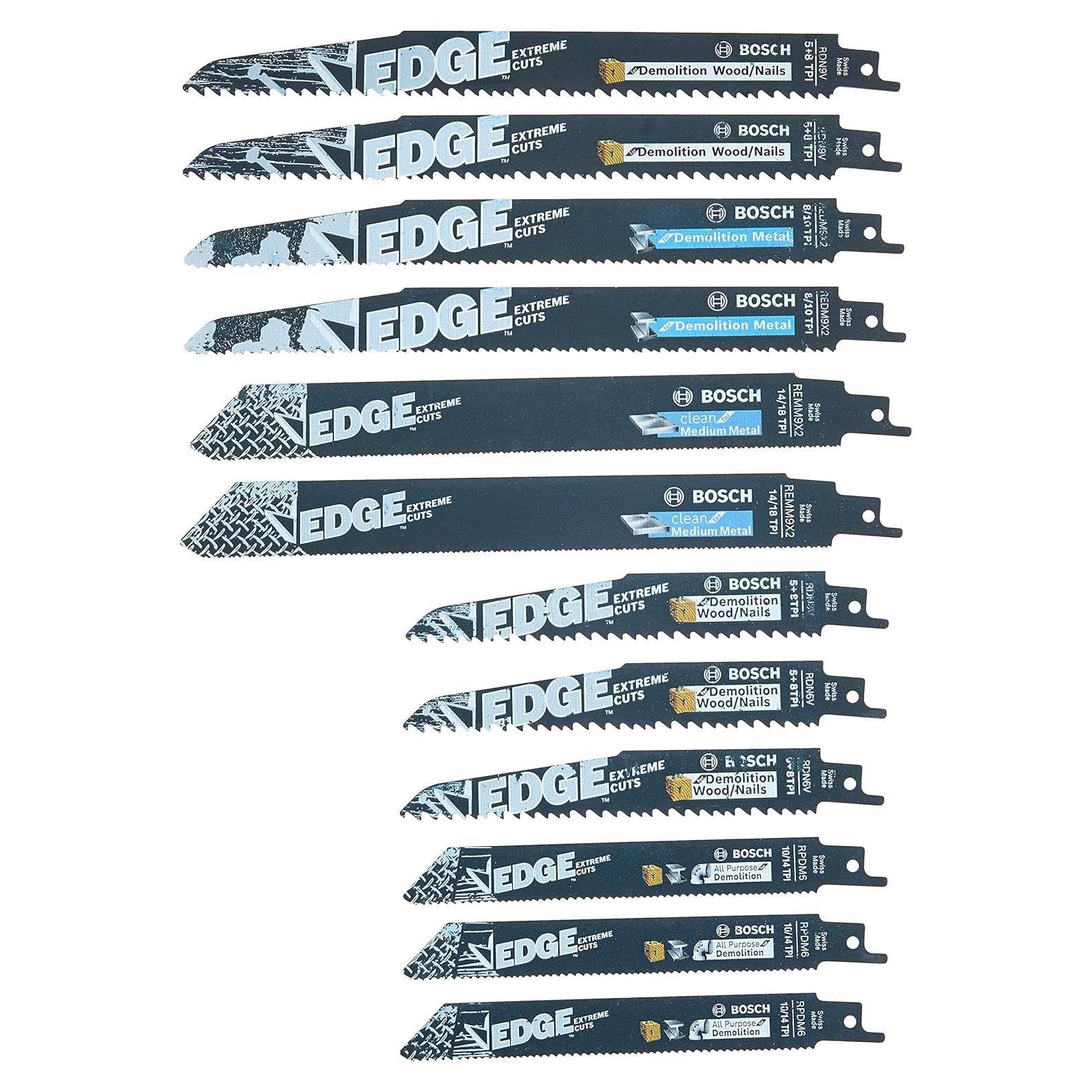 Juego de Cuchillas Recíproca Bosch RDM012 12 Piezas