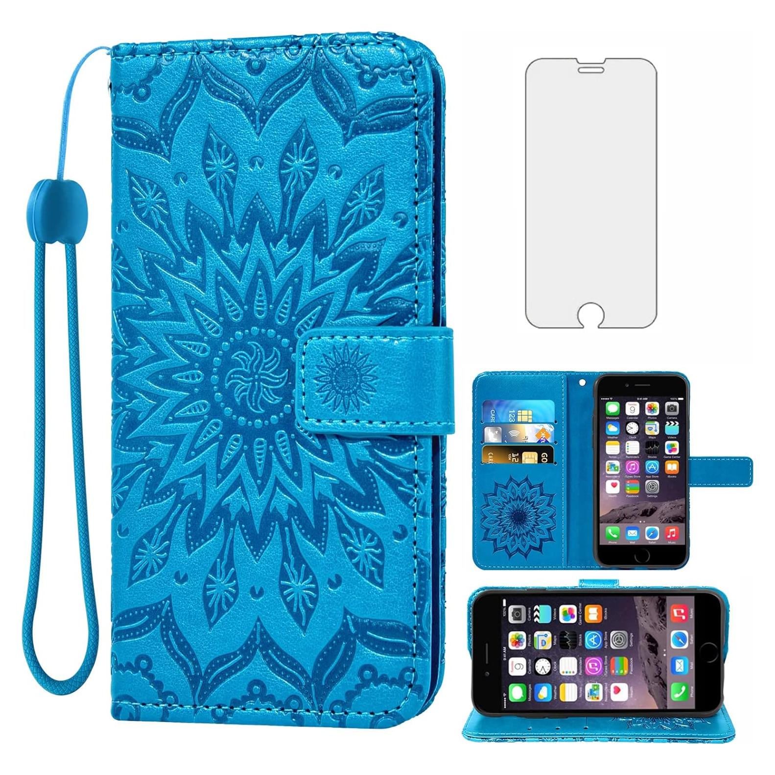 Funda Asuwish para iPhone 6 Plus con Protector de Pantalla