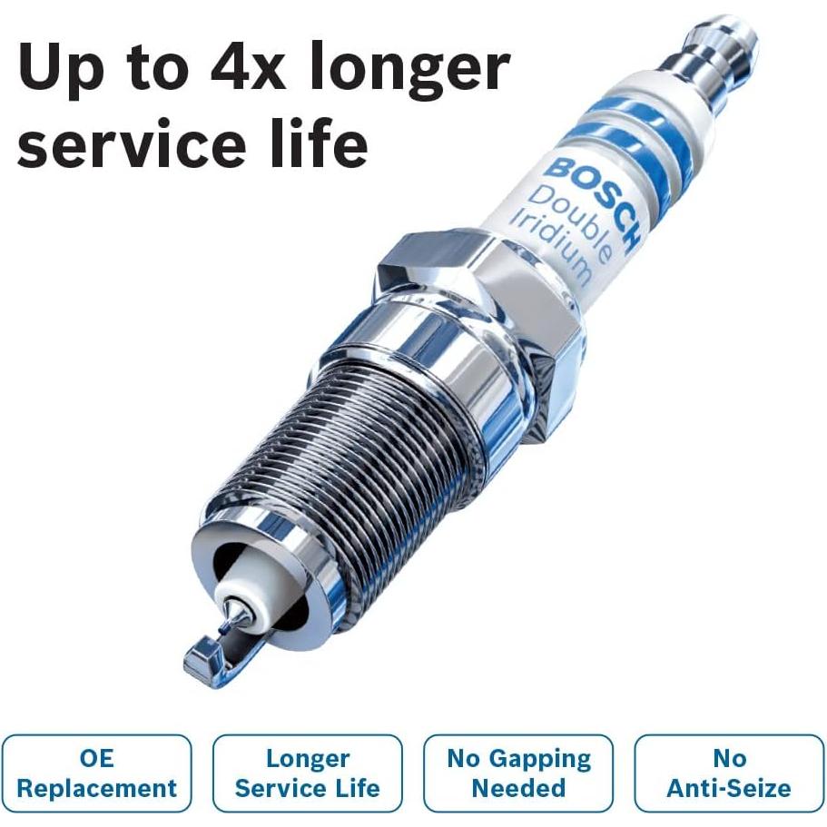 Bujías de Doble Iridio Bosch 9602 - Paquete de 4 Unidades