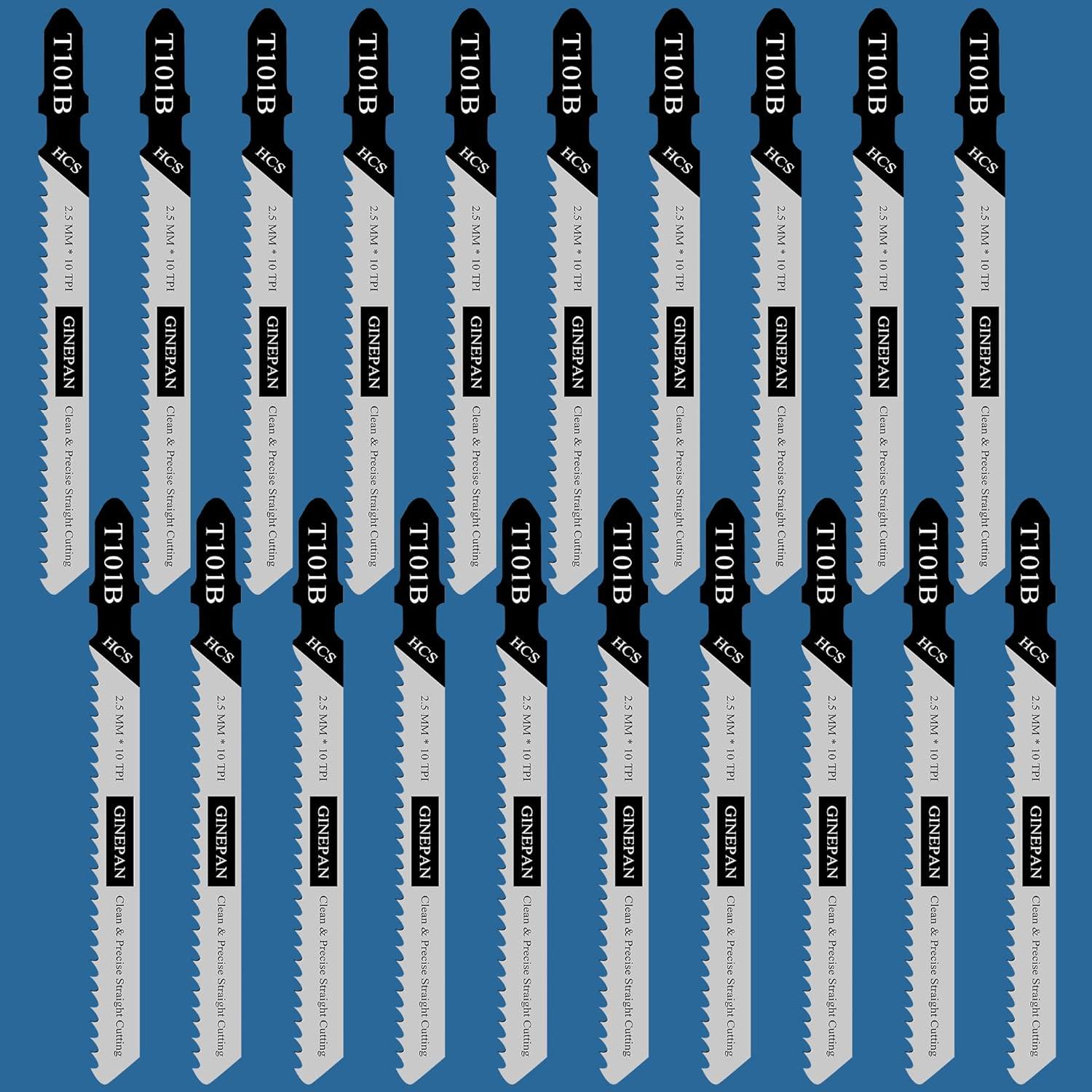 Hoja de sierra de calar GINEPAN T101B 20PCS con estuche