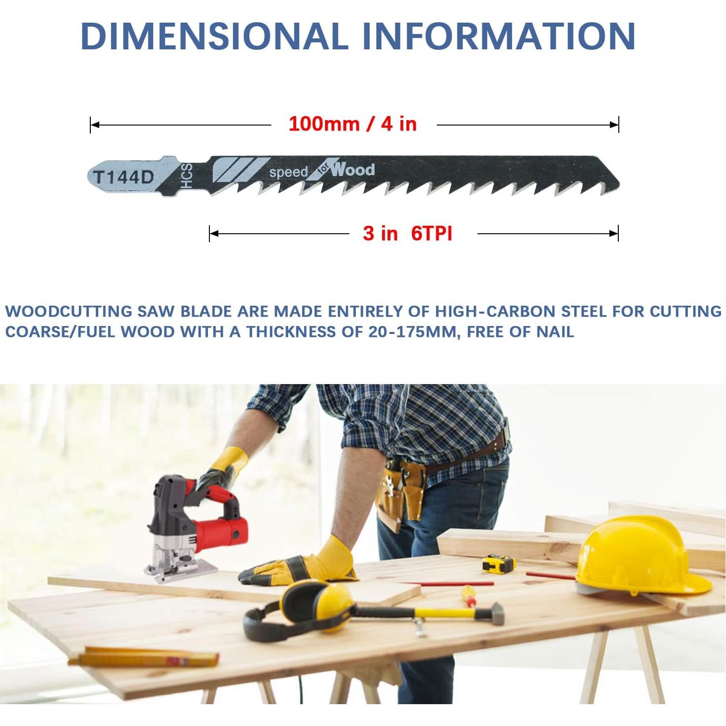 Juego de 20 hojas de sierra TAROSE T144D para madera