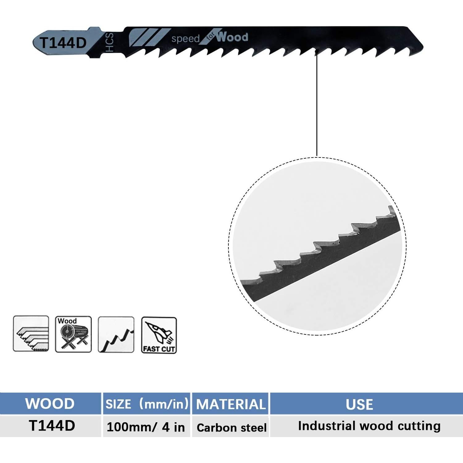 Juego de 20 hojas de sierra TAROSE T144D para madera