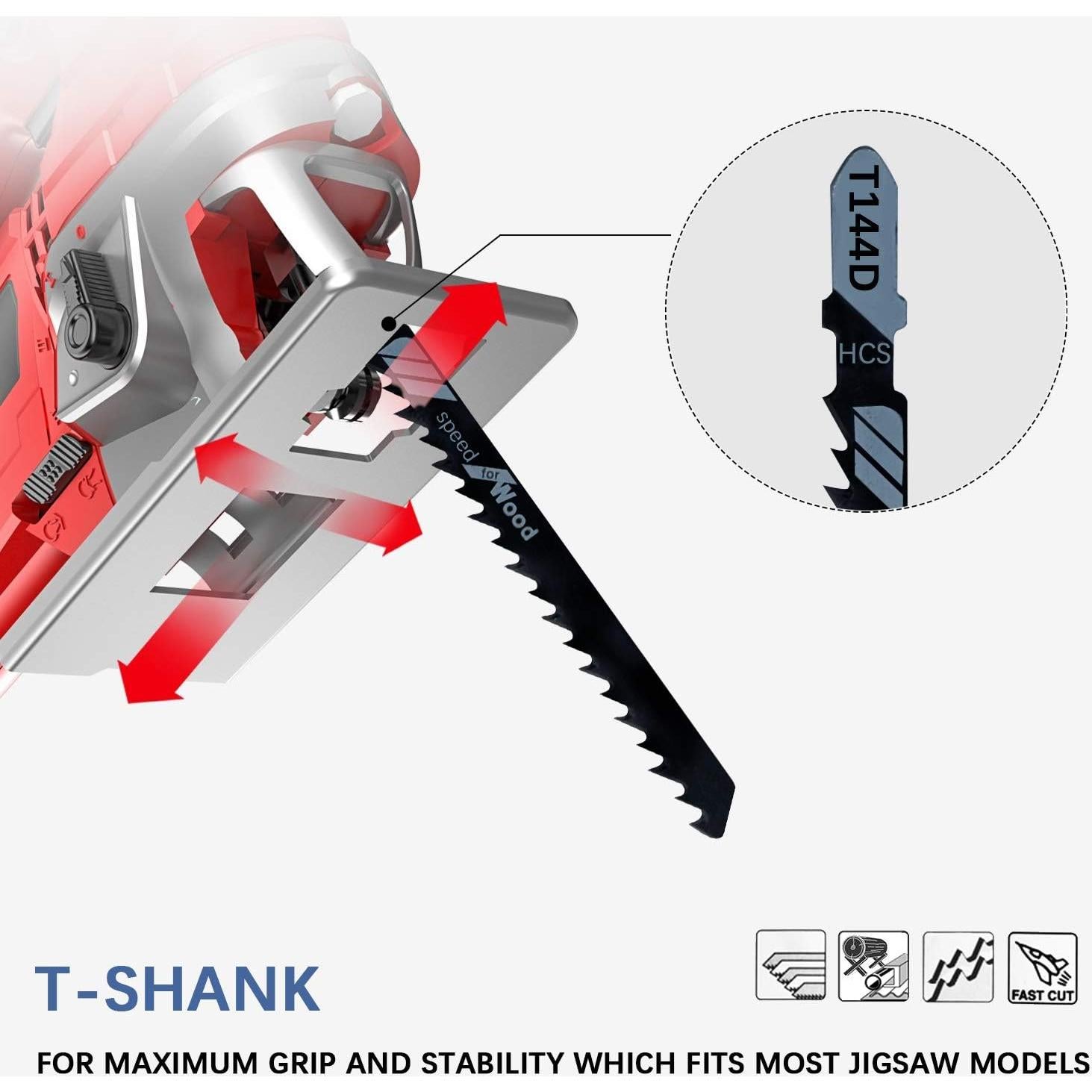 Juego de 20 hojas de sierra TAROSE T144D para madera