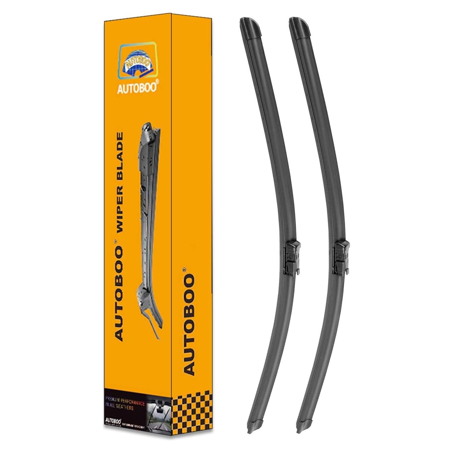 Cuchillas de Limpiaparabrisas OEM AUTOBOO para Chevy Silverado y GMC Sierra 2014-2018 - Juego de 2