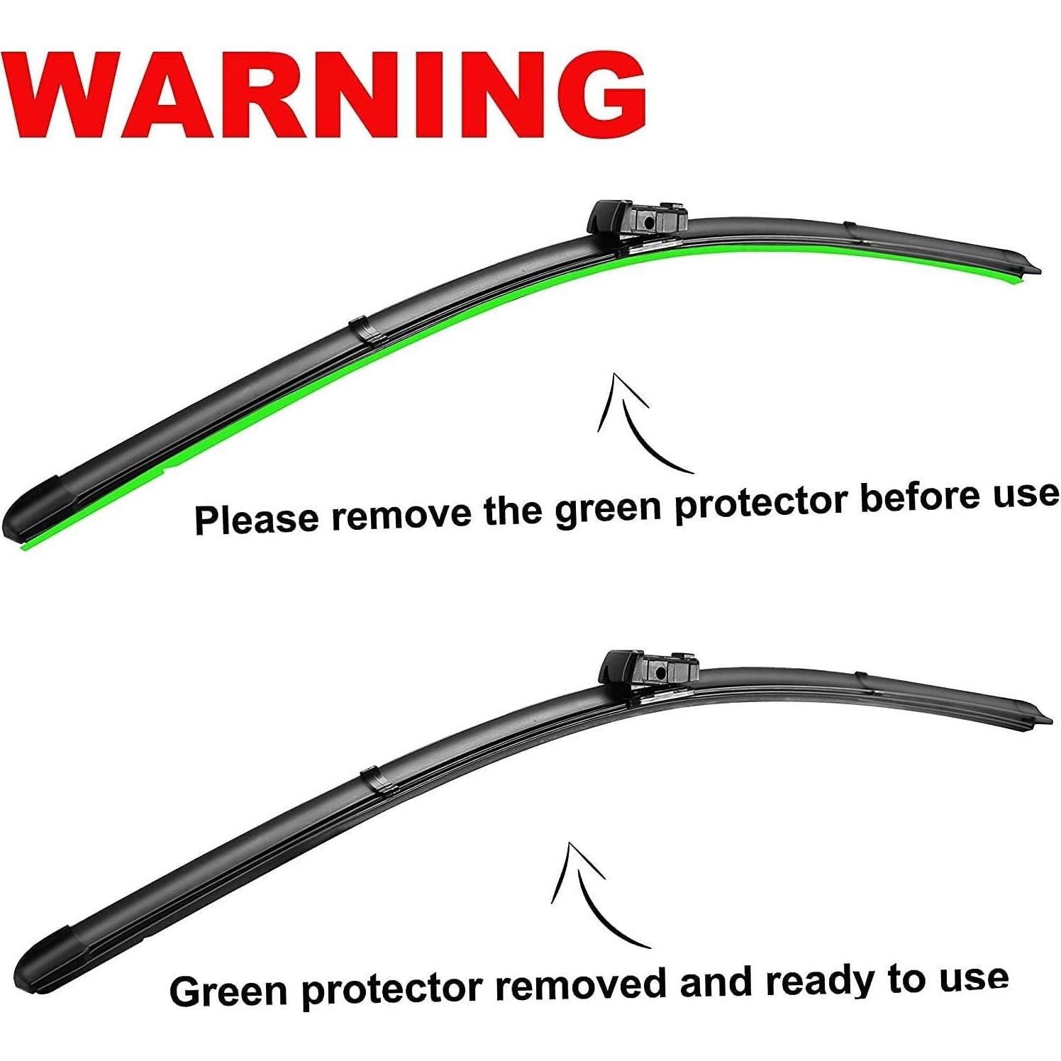 Cuchillas de Limpiaparabrisas OEM AUTOBOO para Chevy Silverado y GMC Sierra 2014-2018 - Juego de 2