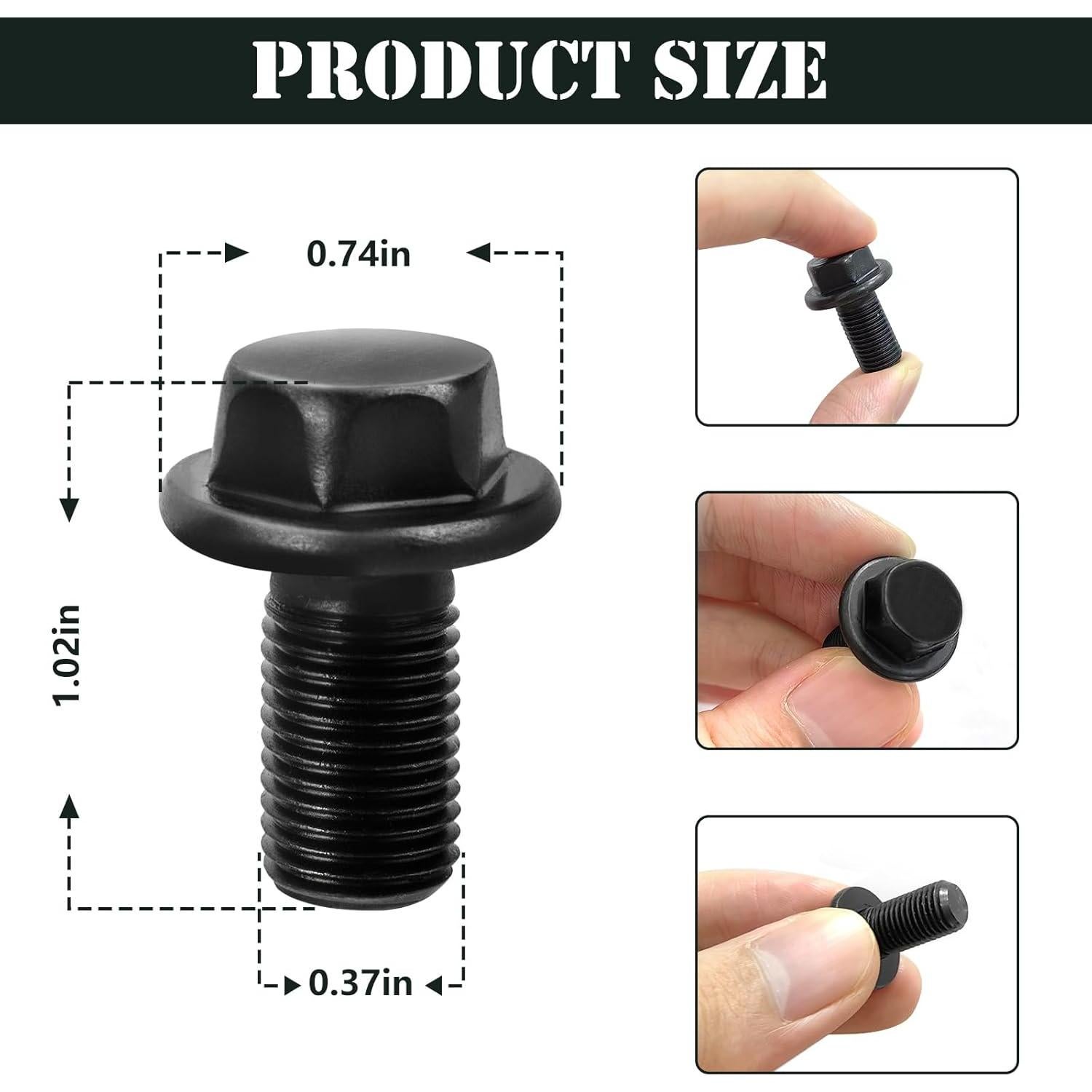 2610000050 Blade Nut Bolt, Circular Saw Replacement for Skil Blade Bolt HD77, HD77-72, HD77M, SHD77, Bosch 1677M, 1677MDT, 1677C-100 Reverse Threaded -Black
