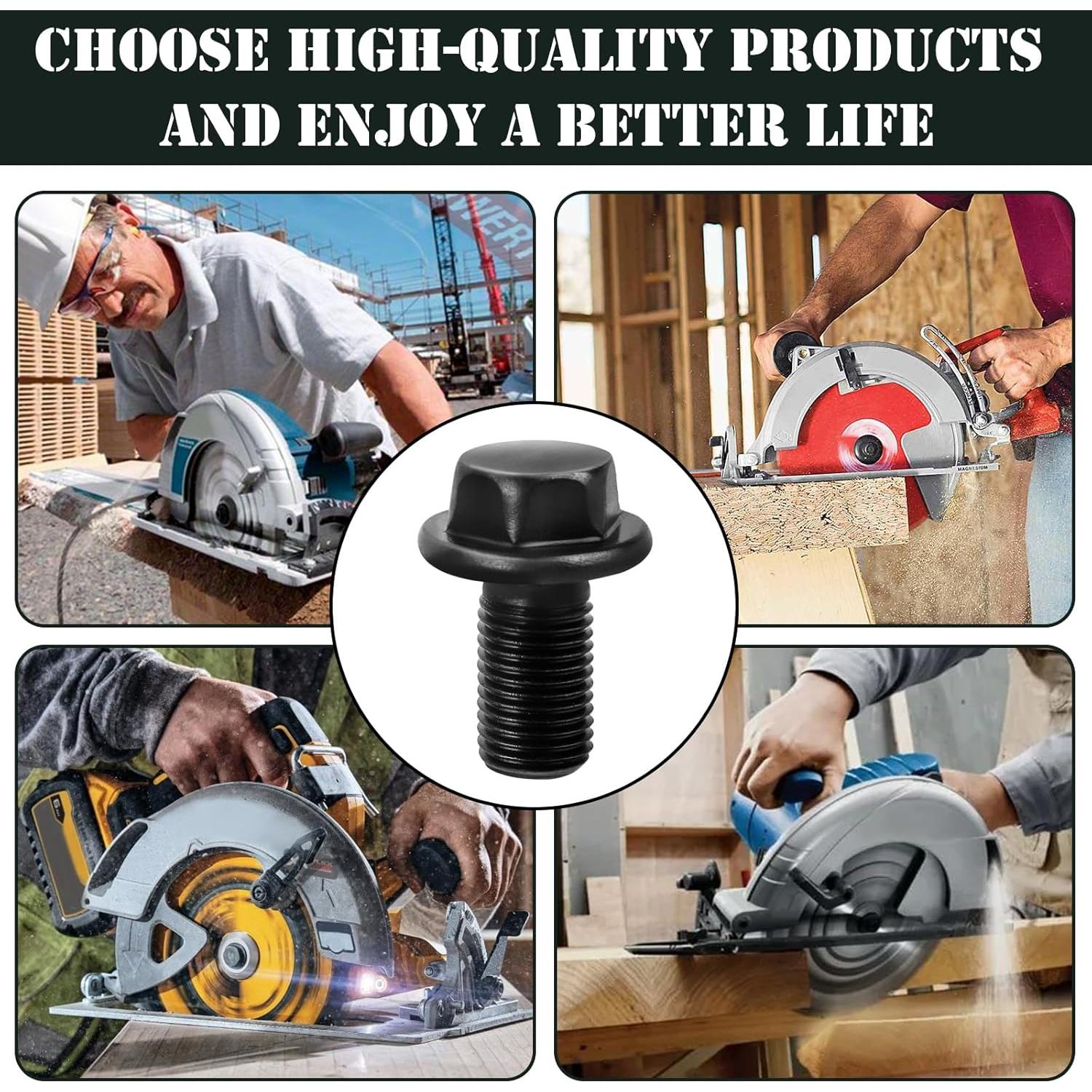 2610000050 Blade Nut Bolt, Circular Saw Replacement for Skil Blade Bolt HD77, HD77-72, HD77M, SHD77, Bosch 1677M, 1677MDT, 1677C-100 Reverse Threaded -Black