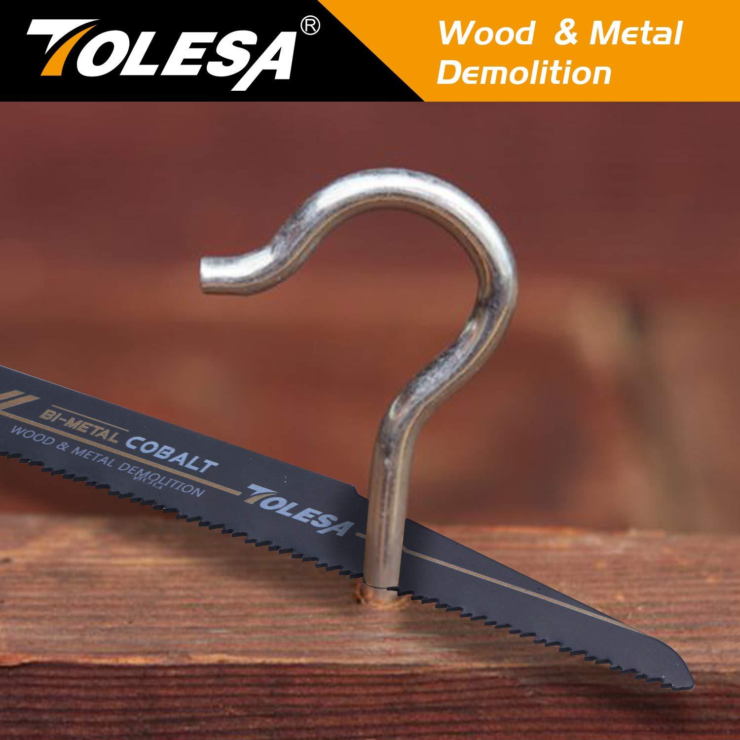 Hojas de Sierra Recíproca TOLESA 15cm 8+10TPI Demolición