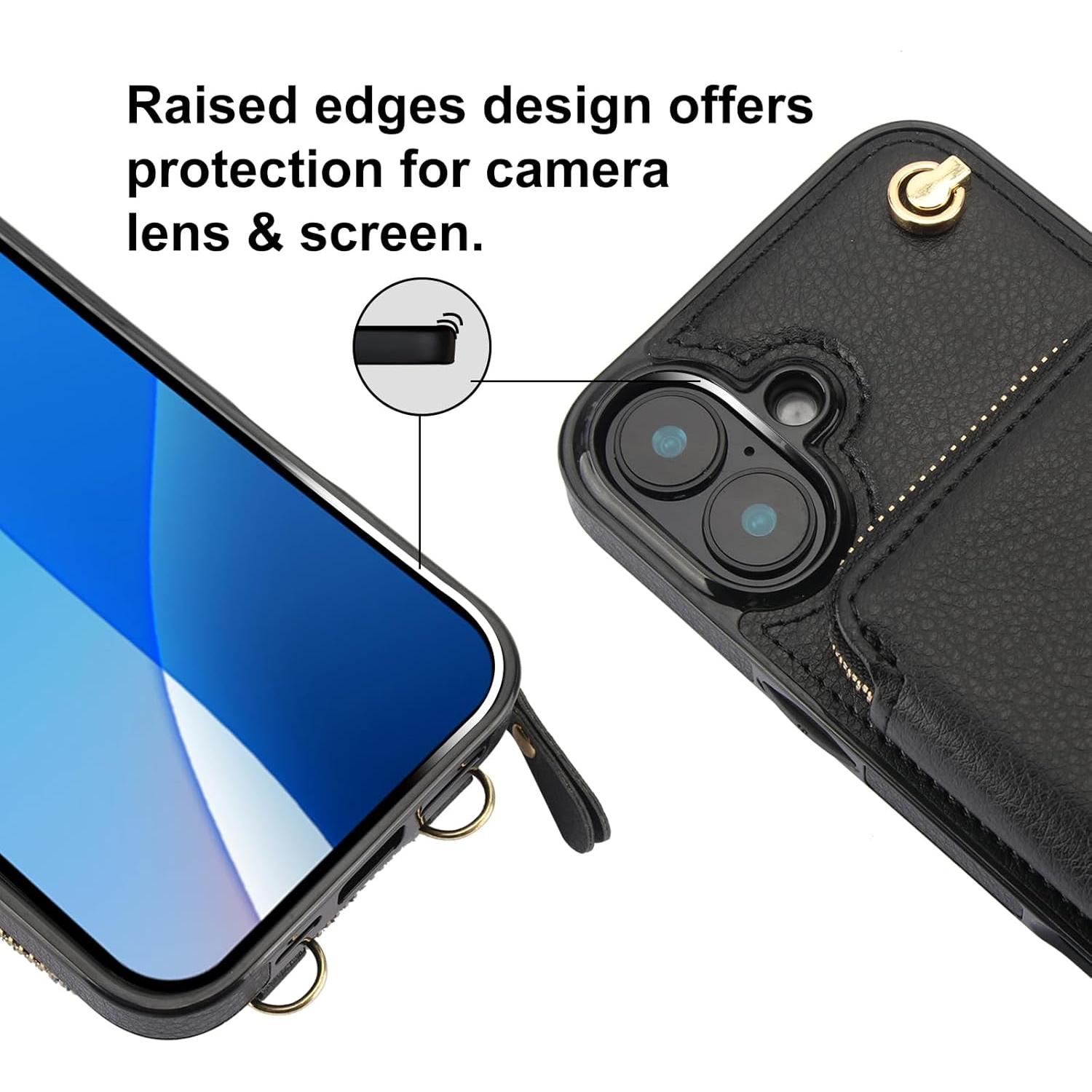 Funda Cartera Bocasal para iPhone 16 Plus con RFID Negro