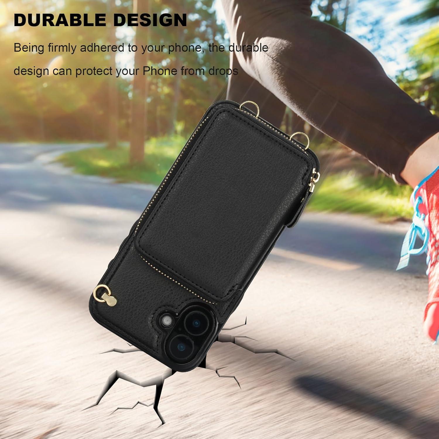 Funda Cartera Bocasal para iPhone 16 Plus con RFID Negro