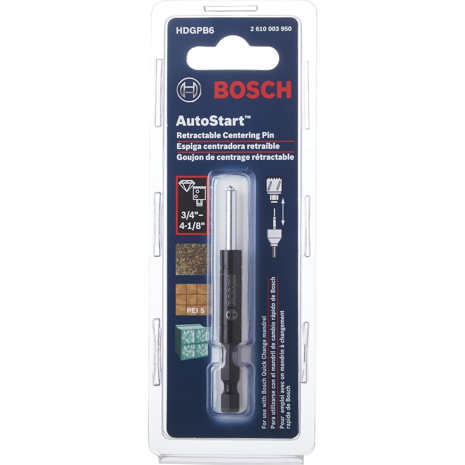 Broca Piloto AutoStart Bosch HDGPB para Sierra Diamante 1/4"