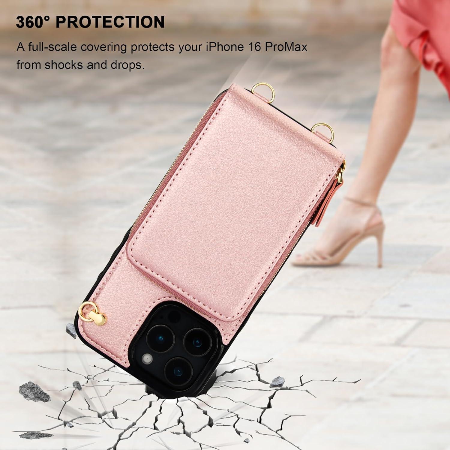 Funda Cruzada KIHUWEY para iPhone 16 Pro Max con Soporte