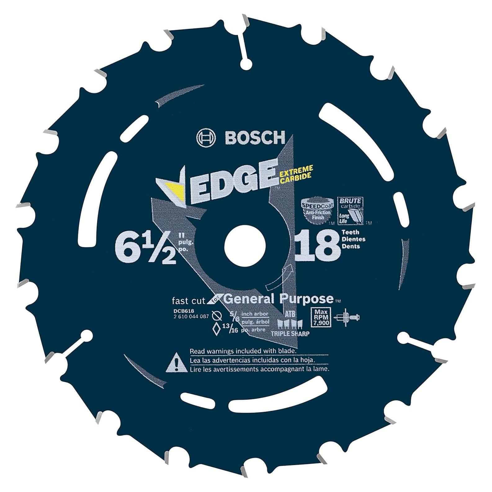 Hoja de Sierra Circular Bosch DCB618 6.5" 18 Dientes Carburo