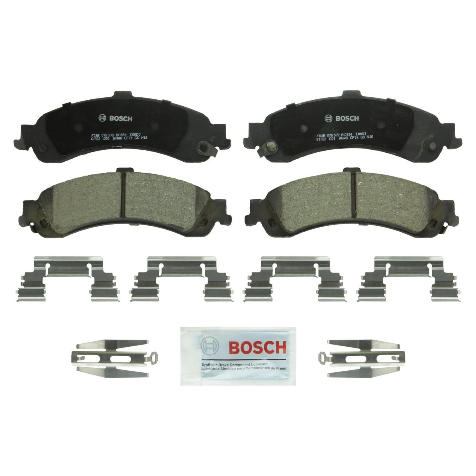 Pastillas de Freno Cerámicas Bosch BC834 Traseras para Cadillac y Chevrolet