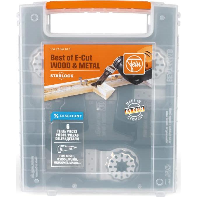 Best of E-Cut Starlock Wood & Metal Saw Blade Set - 6-Piece Kit for Precision Cutting in Wood & Metals, Includes (4) E-Cut Long Life, (2) E-Cut Universal Saw Blade - 35222967010