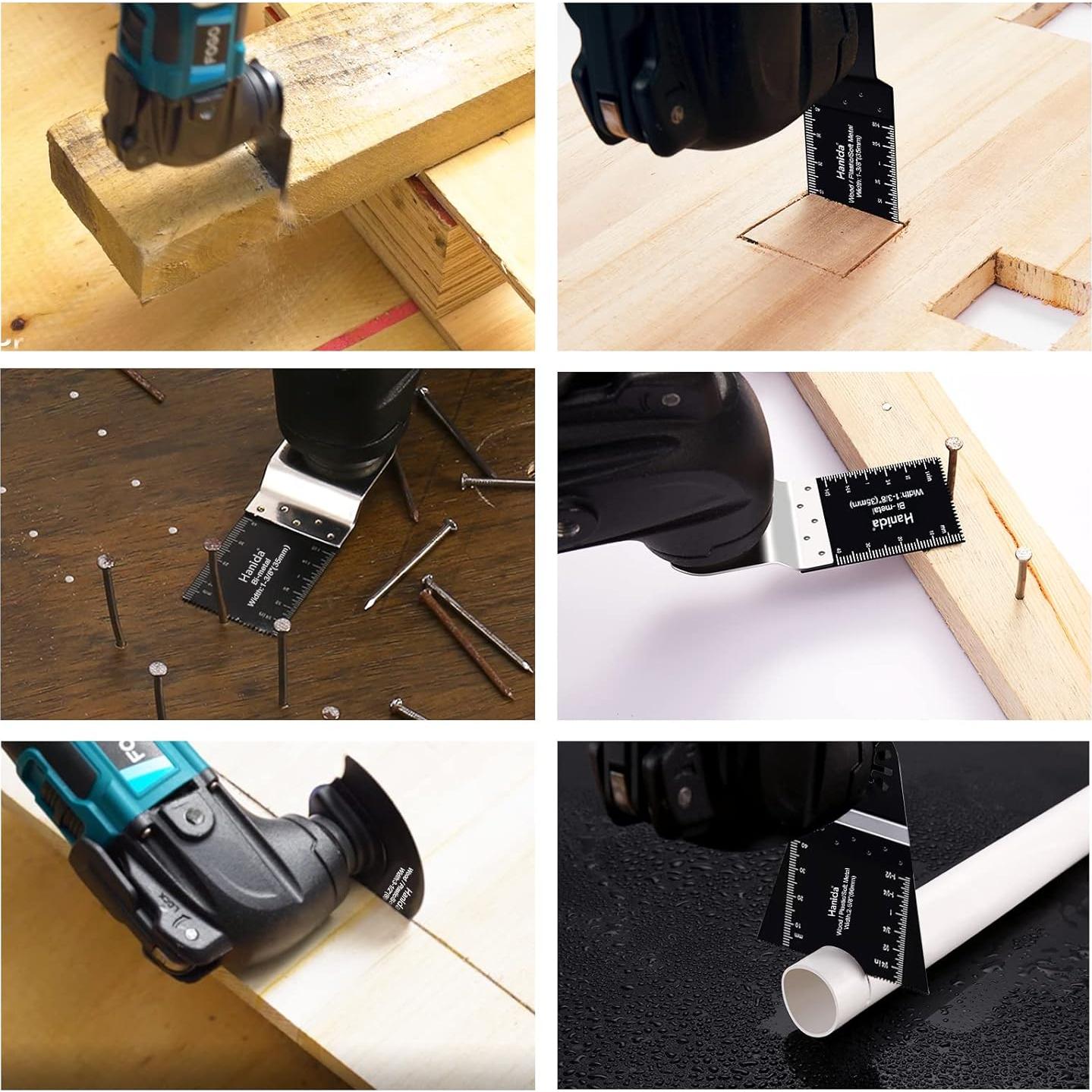 Kit 120 Cuchillas de Sierra Oscilante Hanida para Madera y Metal