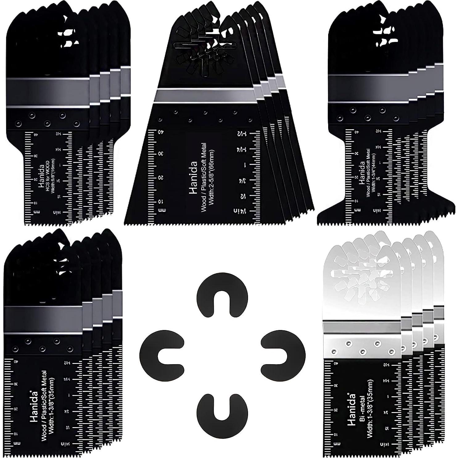 Kit 120 Cuchillas de Sierra Oscilante Hanida para Madera y Metal