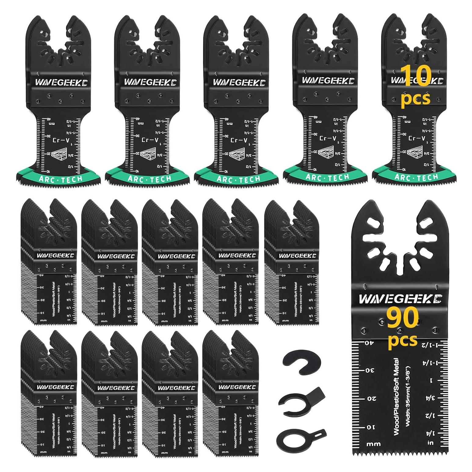 Juego de 103 Piezas de Hojas de Sierra Oscilante WAVEGEEK