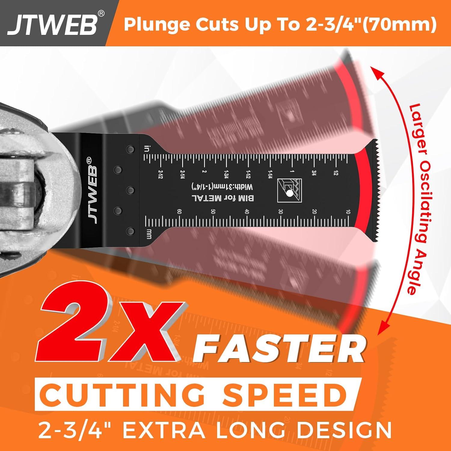 Kits de Cuchillas Oscilantes JTWEB 25PCS para Metal y Madera