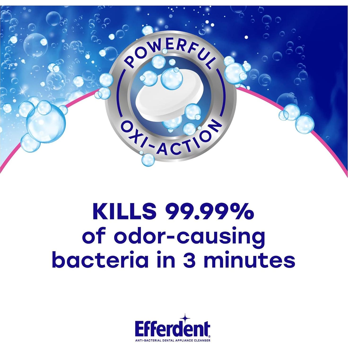 Tabletas limpiadoras Efferdent 126 unidades para dentaduras