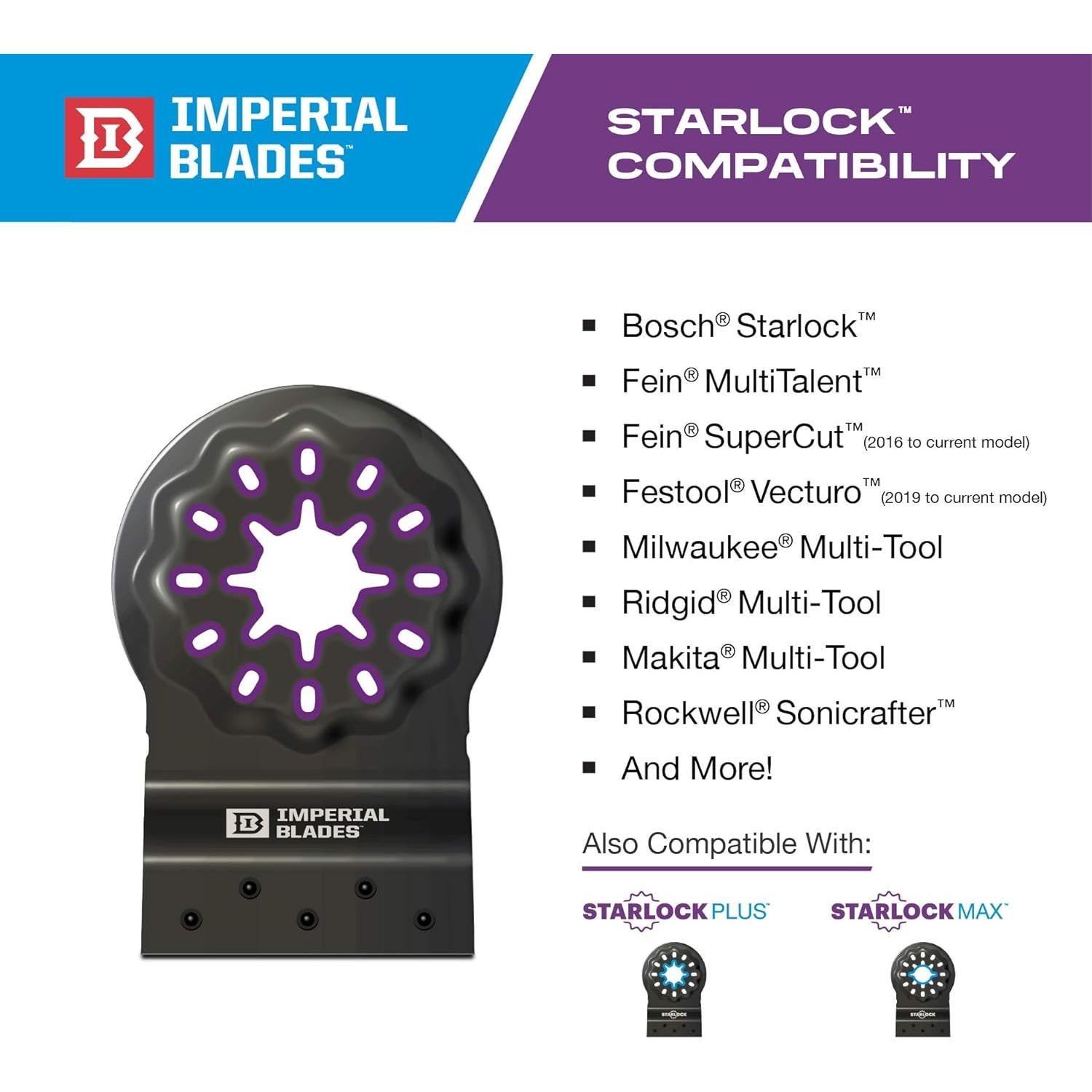 Cuchilla Segmento Metálico Delgado Starlock Imperial 6,5cm